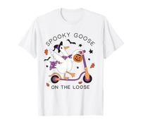 Spooky Goose On The Loose Halloween Roller Thru GOGO Funny T-Shirt