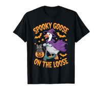 Spooky Goose On The Loose Halloween Silly Witch Costume Team T-Shirt