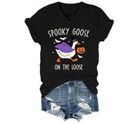 Spooky Goose On The Loose Shirt Halloween Goose T-Shirt