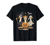 Spooky Goose Squad Cute Witch Pumpkin Mummy Funny Halloween T-Shirt
