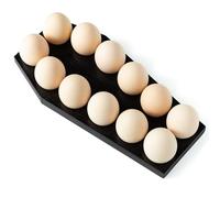 Spooky Gothic Coffin Egg Tray - Black Wooden Egg Holder for Soft Boiled Eggs - Unique Halloween Kitchen Decor - Ideal Gothic Kitchen Accessory - Perfect for Witchy, Haunted House Themes (12 eggs)