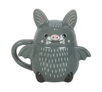 Spooky Gothic Cute Vampire Bat Grey Ceramic Gift Boxed Mug 450 ml capacity