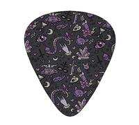Spooky Gothic Print Guitar Picks 12pcs for Electric Guitar Ukulele Accessories for Girls