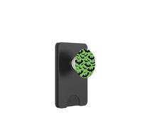 Spooky Green Bats PopSockets PopWallet for MagSafe