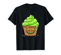 Spooky Green Frosting Evil Cupcake Monster T-Shirt