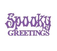 Spooky Greetings Die Cuts for Card Making, Happy Halloween Metal Cutting Dies for Paper Scrapbooking, DIY Stencils for Album Party Wedding Festivals Decoration