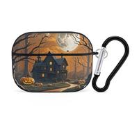 Spooky Halloween AirPod Pro Case, Anti Scratch Hard PC Cover with Keychain, AirPod Pro 2nd/1st Case Accessories for Women Men, Black-Style
