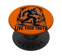 Spooky Halloween Bigfoot Live Your Truth Inspiring Cryptid PopSockets Adhesive PopGrip