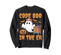 Spooky Halloween Code Boo In The ER Emergency Room Nurse Sweatshirt