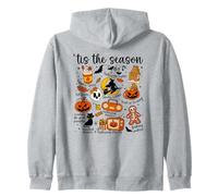 Spooky Halloween Creepy Ghosts, Pumpkins. 'Tis the Season Zip Hoodie