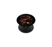Spooky Halloween Floral Pumpkin Witchy Autumn Aesthetic PopSockets Adhesive PopGrip