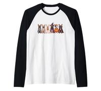 Spooky Halloween French Bulldog Costume Squad Frenchie Dog Raglan Baseball Tee
