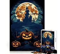 Spooky Halloween House Jigsaw Puzzles for Teenagers 1000 Piece Mind Skill Toy Simple Fun Design Assembly Memorable Gift 50x75cm