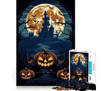 Spooky Halloween House Jigsaw Puzzles for Teenagers 1000 Piece Mind Skill Toy Simple Fun Design Assembly Memorable Gift 50x75cm