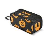 Spooky Halloween Jack Pumpkin Pencils Pouch Zipper Pencil Case Pencil Storage Bags Boys Pen Bags Teen Girls Animal Print Back to School Office Supply Adults 8.86x3.54x4.33in