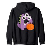 Spooky Halloween Monster Dino Fun Zip Hoodie