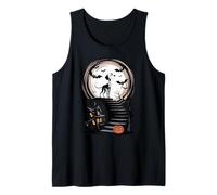 Spooky Halloween Moon Dalmatian Dalmatians Dal Dally Dog Tank Top