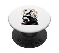 Spooky Halloween Moon Great Dane Mastiff Great Danes PopSockets Adhesive PopGrip