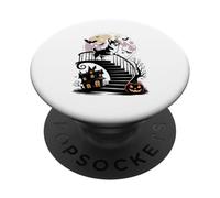 Spooky Halloween Moon Pembroke Welsh Corgi Corgis PopSockets Adhesive PopGrip