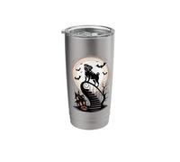 Spooky Halloween Moon Pug Pumpkin Pugs Stainless Steel Insulated Tumbler