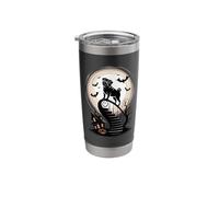 Spooky Halloween Moon Pug Pumpkin Pugs Stainless Steel Insulated Tumbler