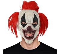 Spooky Halloween Scalp, Red Clown Wig Facial Cladding| Hat and Hat Circus Appearance, Cosplay, Clad Fun for Event Party Carnival Family Celebration. Fun way to stimulate creativity and laughter