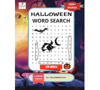 Spooky Halloween Word Search for Adults: Large Print Puzzles for Relaxing Fun, Brain Boosting & Festive Fall Vibes: 25 Hidden Words per Puzzle | ... Halloween Puzzle Book for Adults and Seniors