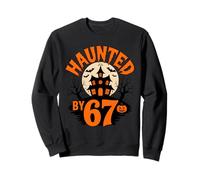 Spooky Haunted by 67 Meme Number Design Sweatshirt