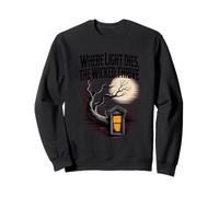 Spooky Haunted House Full Moon Creepy Tree Design Vibes Sweatshirt