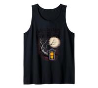 Spooky Haunted House Full Moon Creepy Tree Design Vibes Tank Top