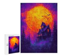 Spooky Haunted House Scene-1 Puzzle 1000 Teile Schwer Puzzle Spielzeug Lernspiel Impossible Herausforderungsspielzeug Für Erwachsene Kinder 500 PCS