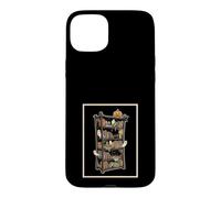 Spooky Haunted Library Bookcase Cute Ghost Book Lover Reader Case for iPhone 15 Plus