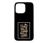 Spooky Haunted Library Bookcase Cute Ghost Book Lover Reader Case for iPhone 15 Pro Max