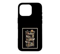 Spooky Haunted Library Bookcase Cute Ghost Book Lover Reader Case for iPhone 16 Pro