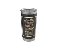 Spooky Haunted Library Bookcase Cute Ghost Book Lover Reader Stainless Steel Insulated Tumbler