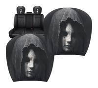 Spooky Headrest Covers For Cars, 2-Pack - Universal Elastic Seat Protector