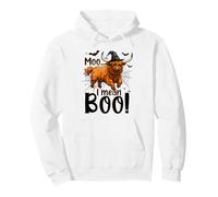 Spooky Highland Cow Halloween Design Animals Lover Funny Pullover Hoodie