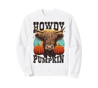 Spooky Highland Cow Halloween Pumpkin Animals Lover Funny Sweatshirt