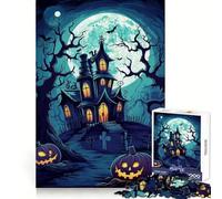 Spooky House Hallowen Hard Jigsaw Puzzle for Adults 1000 Pieces Boost Recall Calm Escape Tight Edge 38x52cm