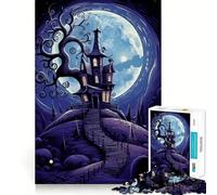 Spooky House Hallowen Jigsaw 1000 Pieces for Teenagers Mind Exercise Toy Relaxing Fun Design Assembly Perfect Present 38x26cm