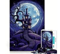 Spooky House Hallowen Jigsaw Puzzles for Adults 1000 Pieces Pure Logic Toy Stress Free Sharp Cut Santa Wish Item 38x52cm