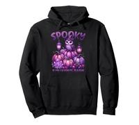 Spooky Is My Favorite Season Halloween Purple Owl Pumpkins Pullover Hoodie