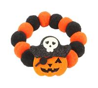 Spooky Kitten Choker - 14g Lightweight Fleece JackOLantern Feline Canine Neckpiece, Ornamental Elastic Grooming Apparel, EyeCatching Padded Scarf | Autumntime Masquerade Carnivals Parade Costumes