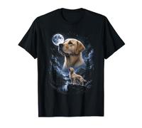 Spooky Labrador Retriever Owner Under The Moon Halloween Dog T-Shirt