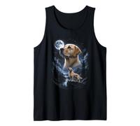 Spooky Labrador Retriever Owner Under The Moon Halloween Dog Tank Top