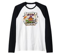 Spooky Little Learners Classroom Friends Design Raglan Baseball Tee