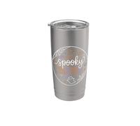 Spooky Mama Halloween Witch Hat Ghost Spider Bat Moon Design Stainless Steel Insulated Tumbler
