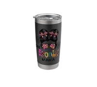 Spooky Mama Skull Spider Web Pumpkin Head Halloween Party Stainless Steel Insulated Tumbler