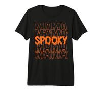 Spooky Mama Witch Mom Halloween Retro Groovy Women Premium T-Shirt