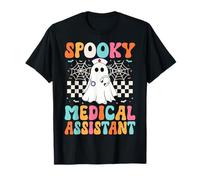 Spooky Medical Assistant Ghost Healthcare Nurse Halloween T-Shirt